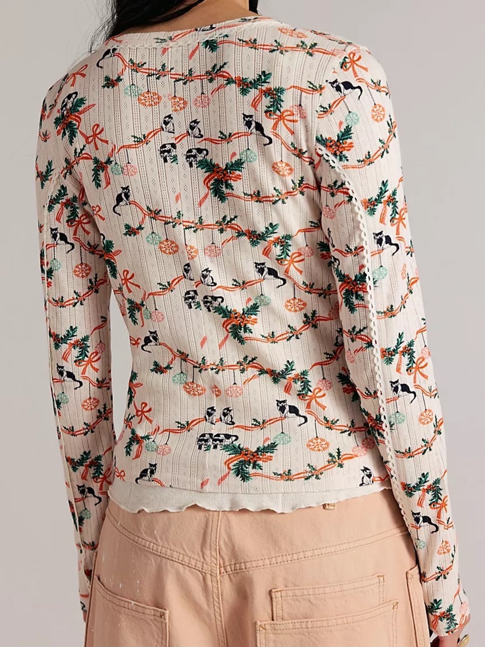 NWOT Free People Pearl And Lace Cardi Size Small - Picture 2 of 16